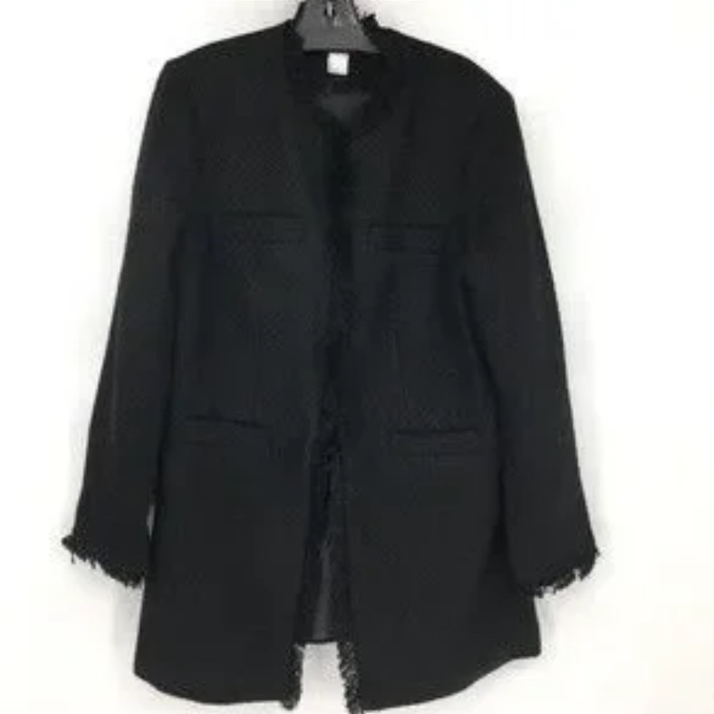 VENUS Elegant Black Boucle Blazer